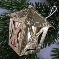 papir-lygte-guldfarvet-juletræs-pynt-gammel-dansk-julepynt-papirpynt